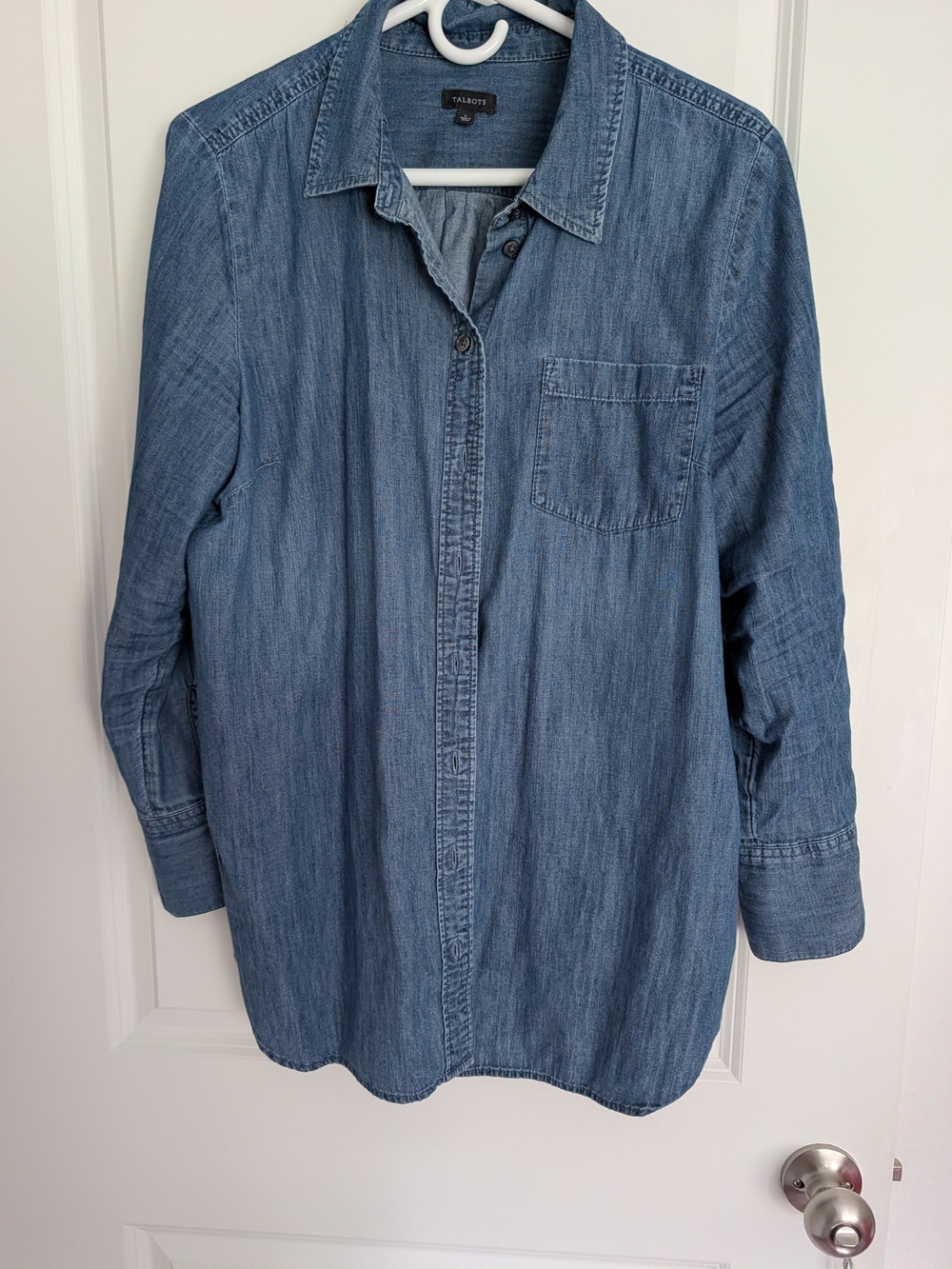 Talbots Light Blue Denim Button-Down Shirt